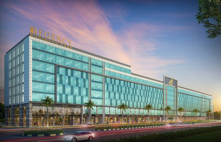 Regency Business Park Thane West commercial building elevation and entrance